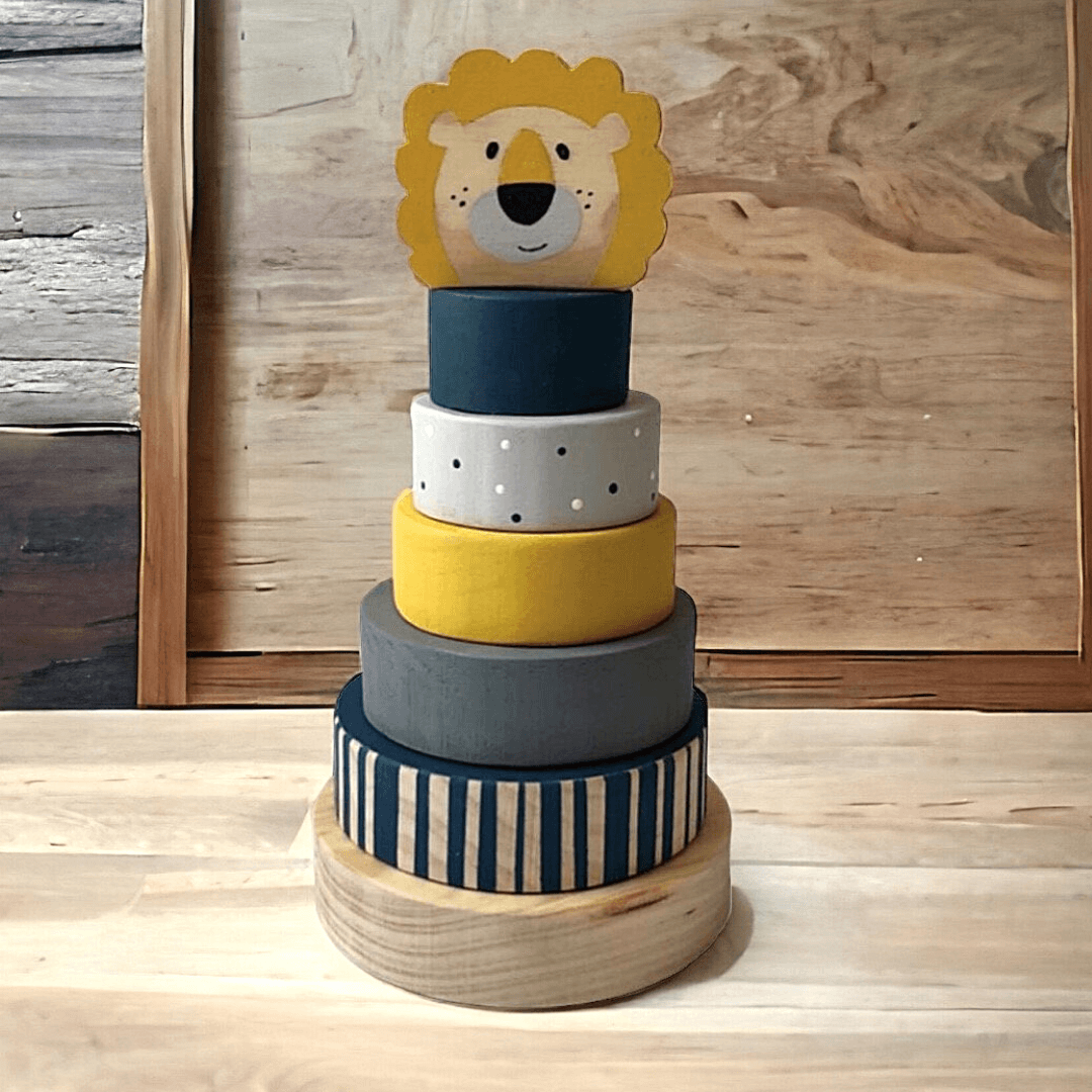 Lion Wooden Toy Stacker